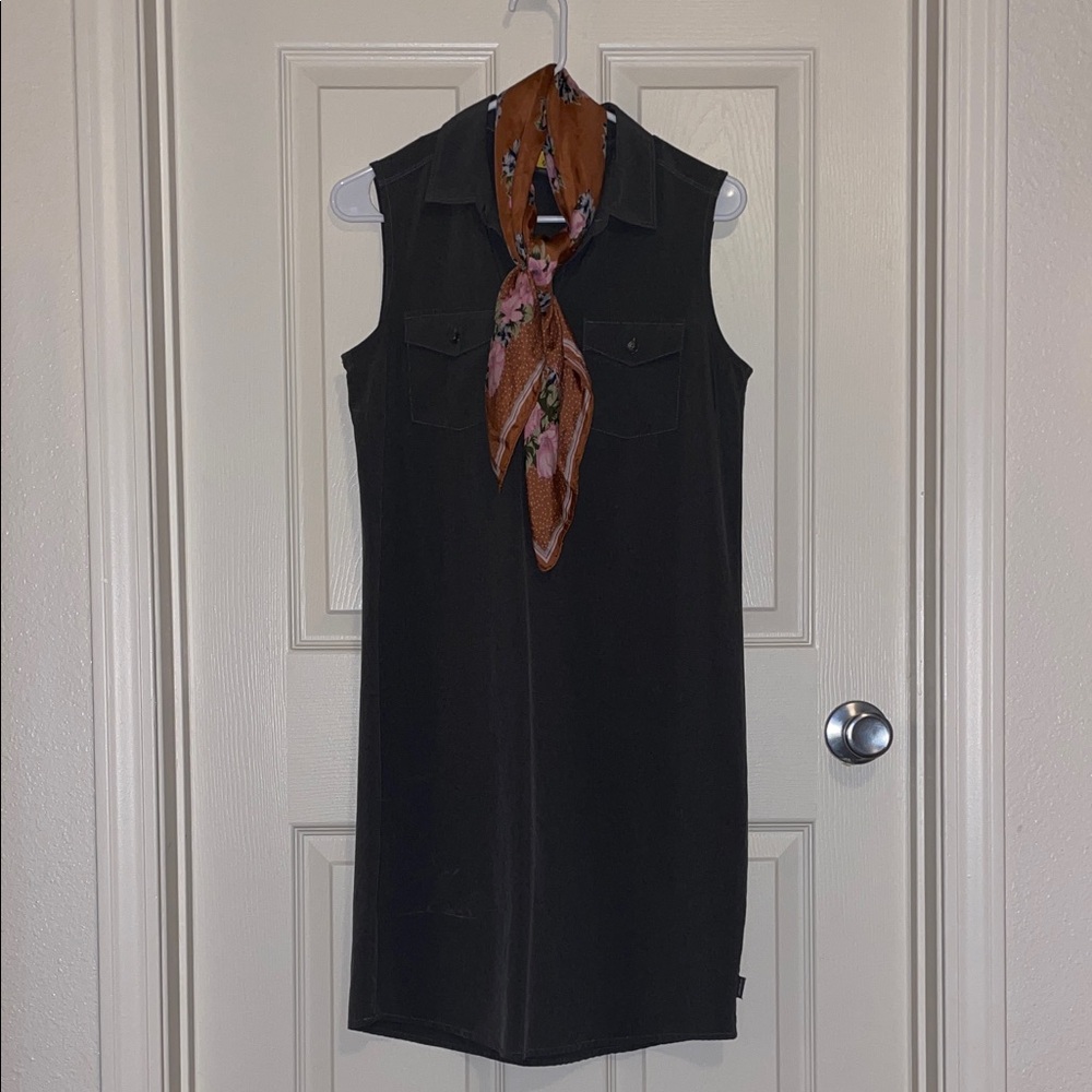 Eddie Bauer Sleeveless Utility Shirt Dress
